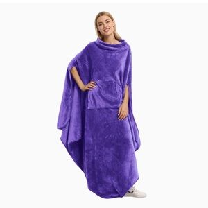 Catalonia Fleece Wearable Blanket Poncho for Adult Women/Men PINK (NWOT)